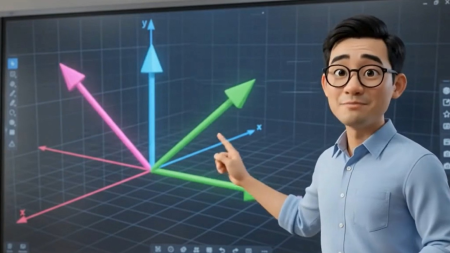 Video AI khởi động Toán 12 Vẽ vectơ tổng của ba vectơ trong không gian bằng phần mềm GeoGebra
