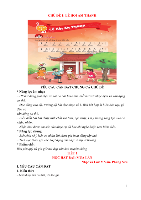 Giáo án Âm nhạc lớp 3 Kết nối tri thức (năng lực số)
