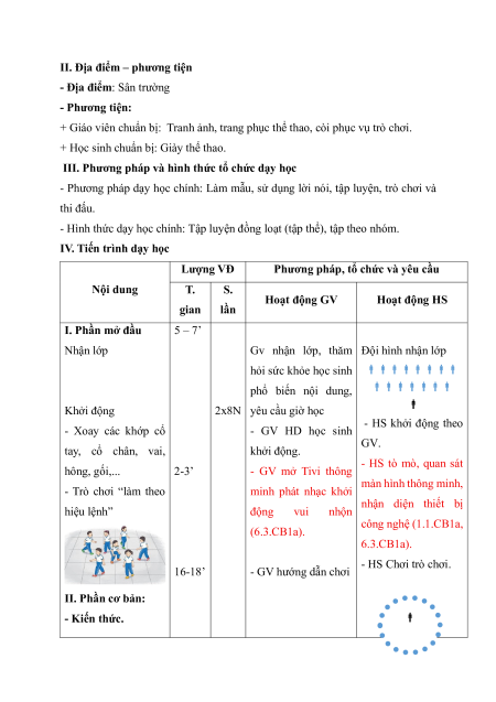 Giáo án GDTC lớp 2 Kết nối tri thức (năng lực số)