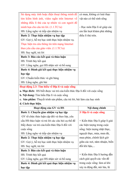 Giáo án Địa lí 6 Kết nối tri thức (năng lực số)