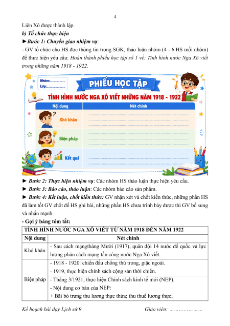 Giáo án Lịch sử 9 Kết nối tri thức (năng lực số)