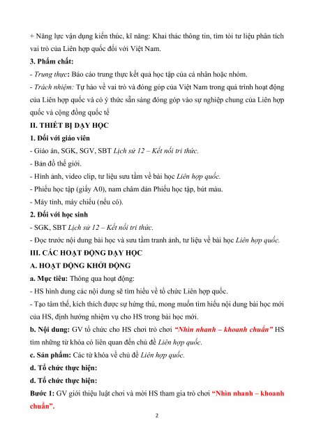 Giáo án Lịch sử 12 Kết nối tri thức (năng lực số)