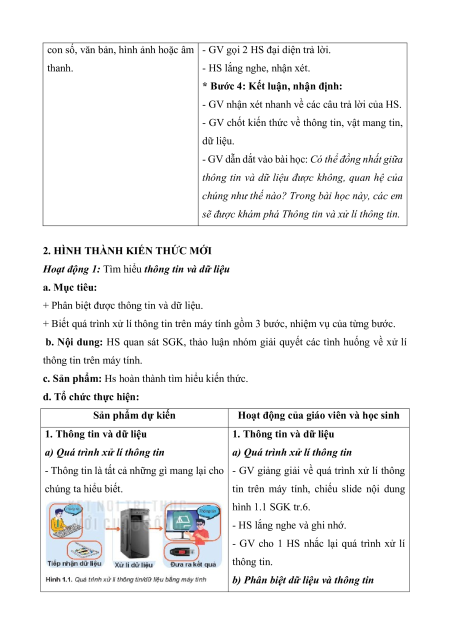 Giáo án Tin học 10 Kết nối tri thức (năng lực số)