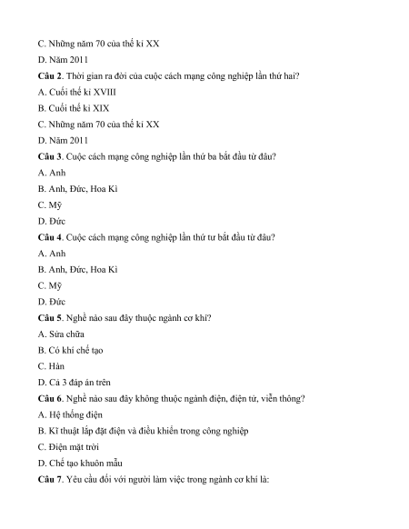 5 Đề thi Cuối kì 1 Công nghệ Thiết kế 10 (có lời giải)