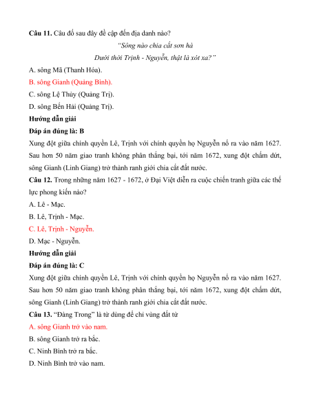 Trắc nghiệm Lịch Sử 8 có đúng sai (sách mới)