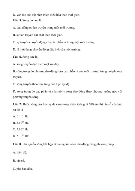 10 đề thi Vật lí 11 Cuối kì 1 cấu trúc mới có lời giải (sách mới)