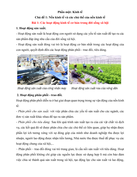 Lý thuyết KTPL 10 Kết nối tri thức (sách mới)