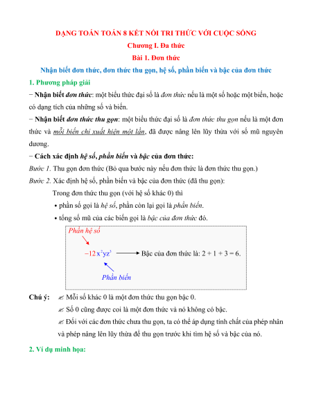 101 dạng bài tập Toán 8 (có lời giải)