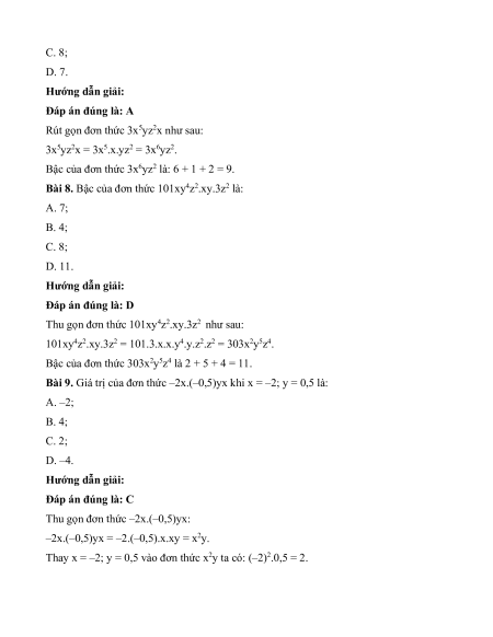 101 dạng bài tập Toán 8 (có lời giải)