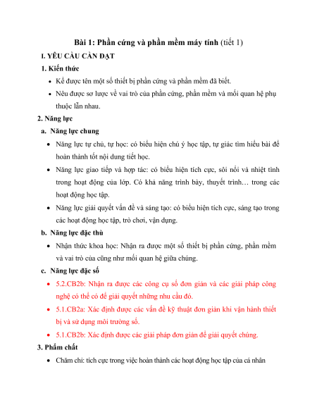 Giáo án Tin học lớp 4 Kết nối tri thức (năng lực số)