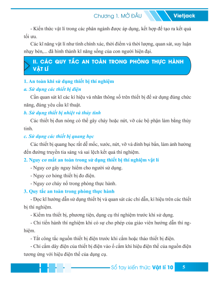 Sổ tay kiến thức trọng tâm Vật lí 10