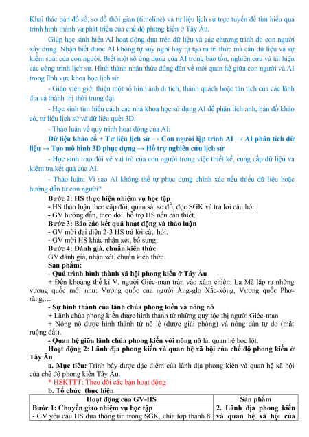 Giáo án Lịch sử 7 Kết nối tri thức (năng lực số)