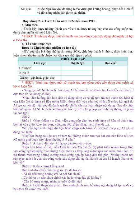 Giáo án Lịch sử 9 Kết nối tri thức (năng lực số)