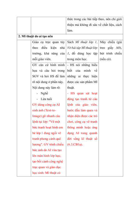 Giáo án Mĩ thuật lớp 1 (sách mới) | Giáo án Mĩ thuật lớp 1