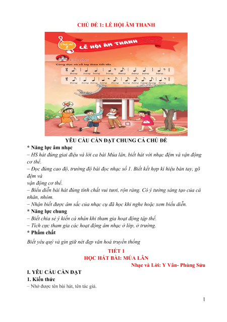 Giáo án Âm nhạc lớp 3 Kết nối tri thức (năng lực số)
