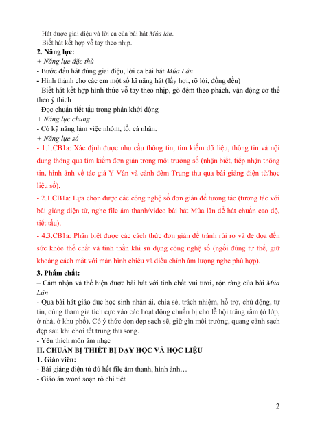 Giáo án Âm nhạc lớp 3 Kết nối tri thức (năng lực số)