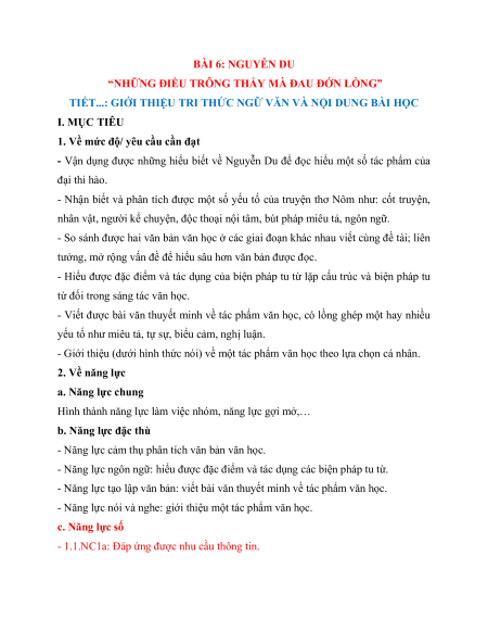 Giáo án Học kì 2 Ngữ văn 11 Kết nối tri thức (năng lực số)
