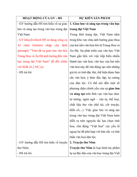 Giáo án Học kì 2 Ngữ văn 11 Kết nối tri thức (năng lực số)