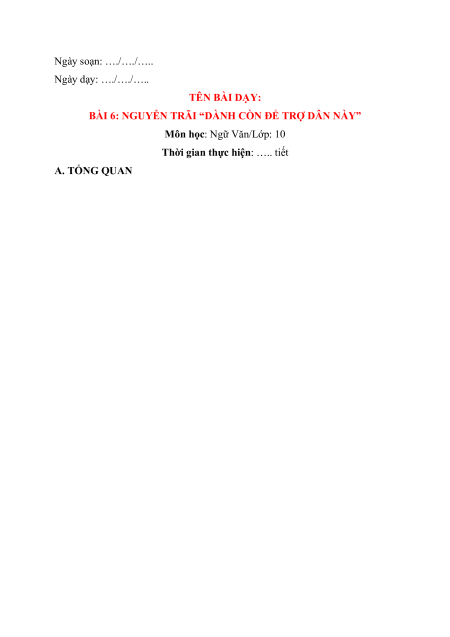 Giáo án Học kì 2 Ngữ văn 10 Kết nối tri thức (năng lực số)