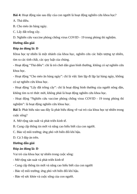Các dạng bài tập Vật lí 6 (có lời giải)