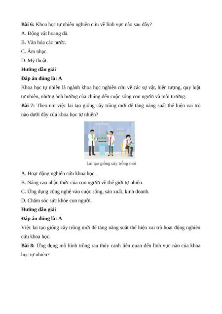 Các dạng bài tập Vật lí 6 (có lời giải)