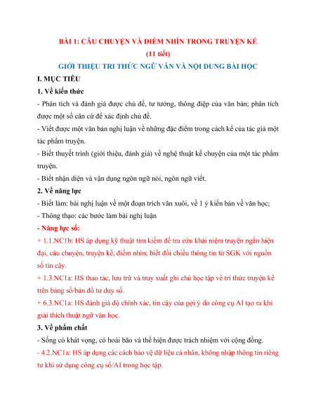 Giáo án + PPT Văn 11 (đồng bộ sách mới)