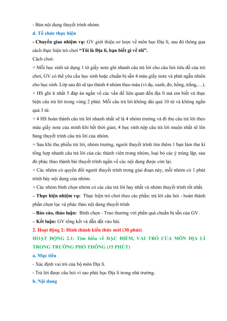 Giáo án Địa lí 10 Kết nối tri thức (năng lực số)