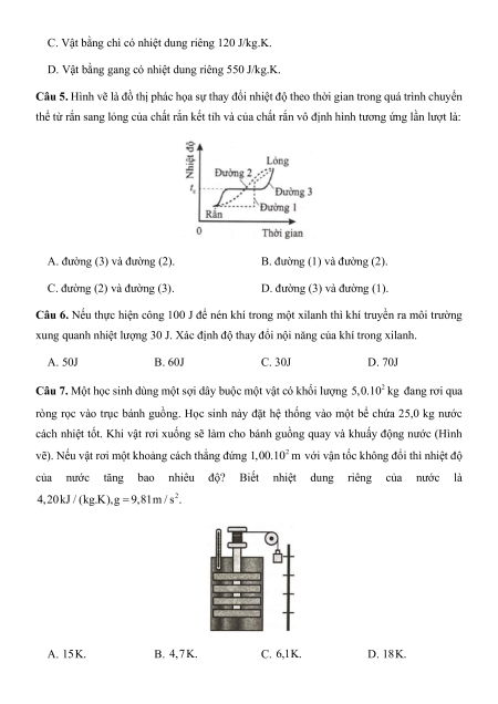 Bộ 13 đề thi giữa kì 1 Vật lí 12 có đáp án