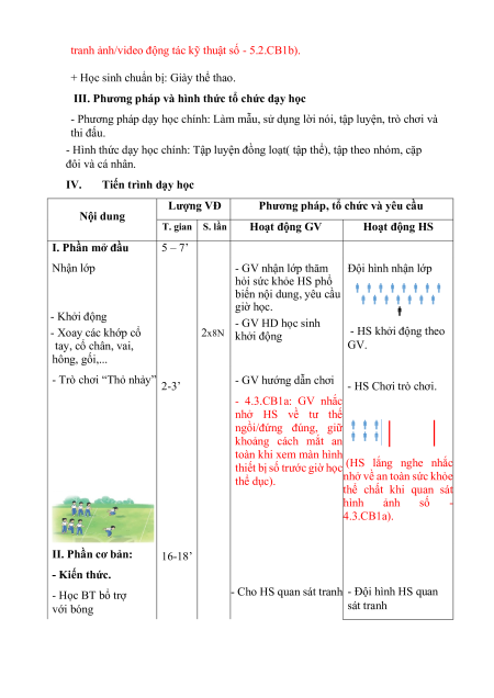 Giáo án GDTC lớp 3 (sách mới) | Giáo án Giáo dục thể chất lớp 3