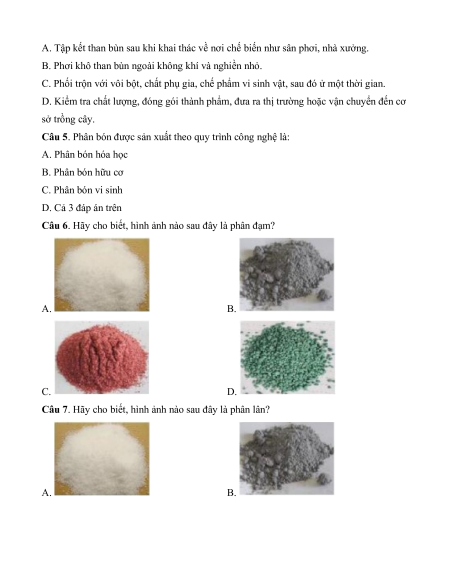 4 Đề thi Cuối kì 1 Công nghệ Trồng trọt 10 (có lời giải)