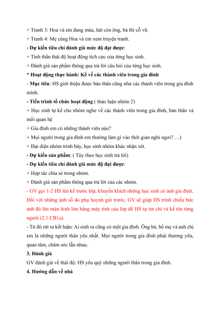 Giáo án Tự nhiên xã hội lớp 1 (sách mới) | Giáo án Tự nhiên và xã hội lớp 1