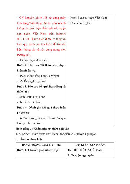 Giáo án Ngữ văn 7 Học kì 2 Kết nối tri thức (năng lực số)