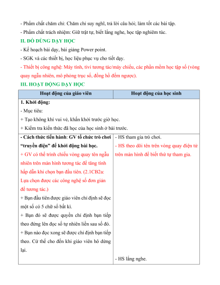 Giáo án Toán lớp 4 Kết nối tri thức (năng lực số)