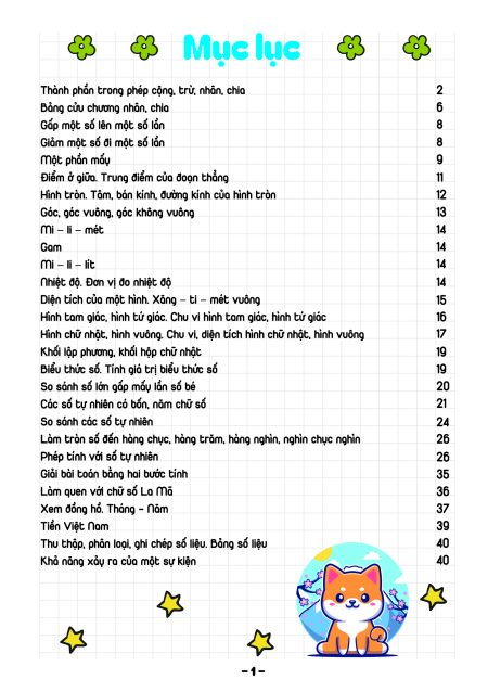 Takenote Toán lớp 3
