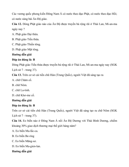 Trắc nghiệm Lịch Sử 7 có đúng sai (sách mới)