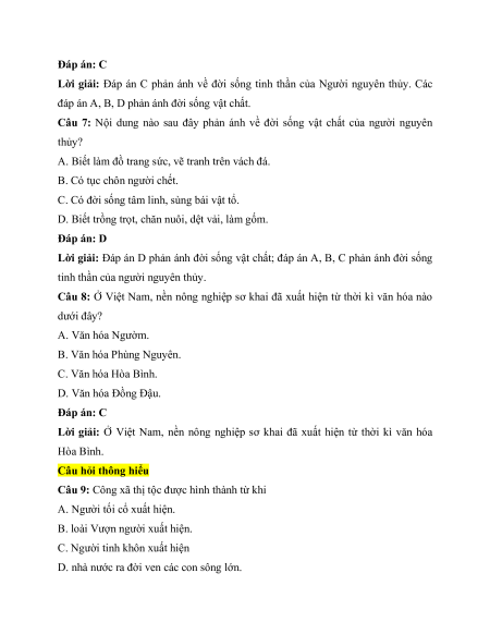 Trắc nghiệm Lịch Sử 6 có đúng sai (sách mới)