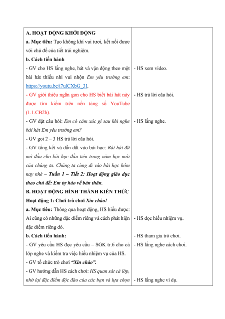Giáo án HĐTN lớp 4 Kết nối tri thức (năng lực số)