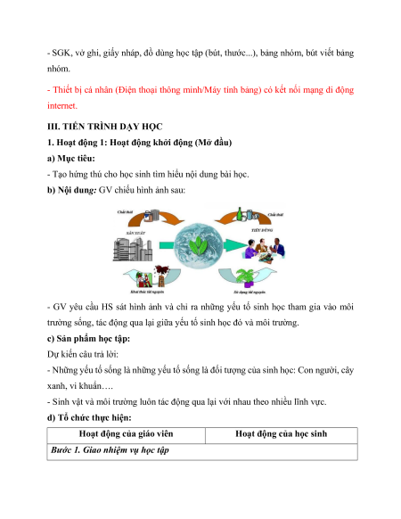 Giáo án Sinh học 10 Kết nối tri thức (năng lực số)