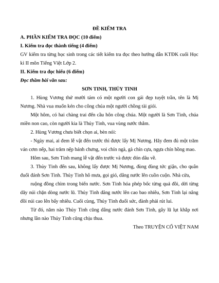 22 đề thi Tiếng việt lớp 2 Học kì 2 có lời giải (sách mới)