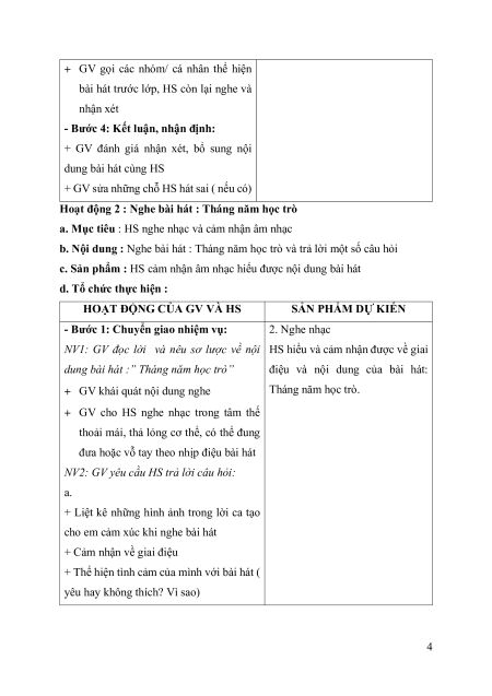 Giáo án Âm nhạc lớp 6 Kết nối tri thức (năng lực số)