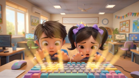 Video AI khởi động Tin học lớp 4 Bài 2: Gõ bàn phím đúng cách