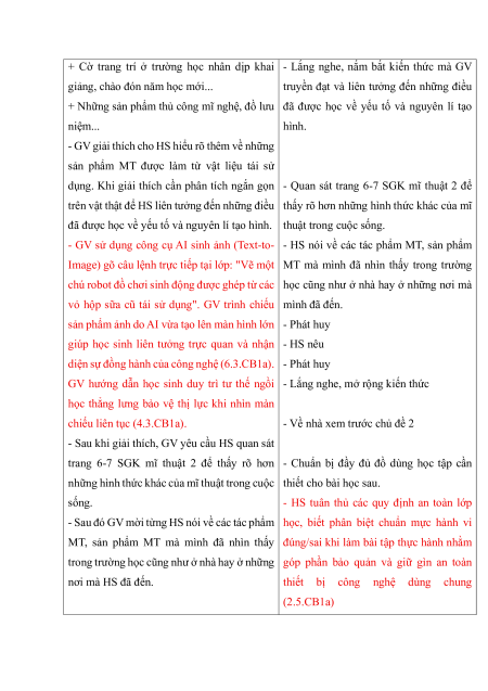 Giáo án Mĩ thuật lớp 2 (sách mới) | Giáo án Mĩ thuật lớp 2
