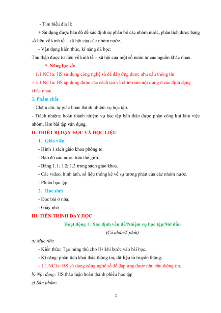 Giáo án Địa lí 11 Kết nối tri thức (năng lực số)