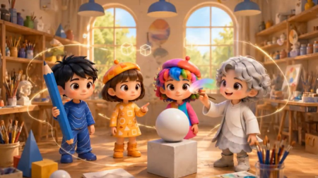 Video AI khởi động Mĩ thuật lớp 5