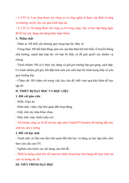 Giáo án HĐTN 7 Kết nối tri thức (năng lực số)