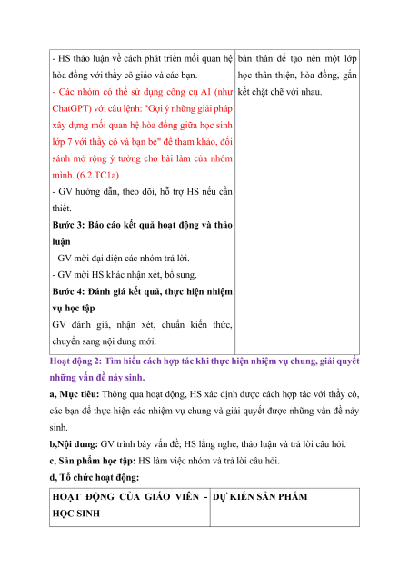 Giáo án HĐTN 7 Kết nối tri thức (năng lực số)