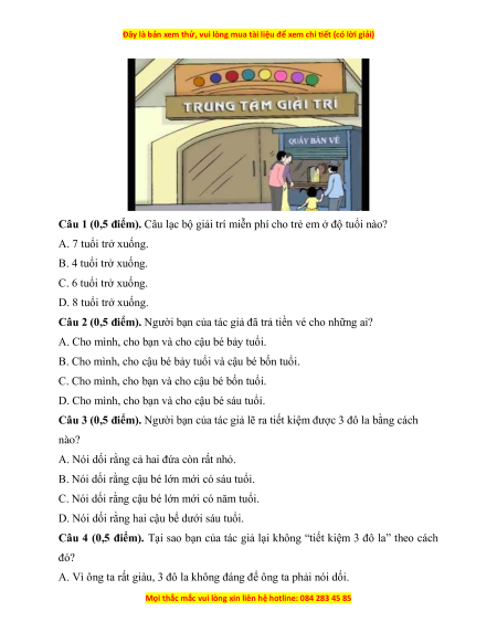 Đề thi giữa kì 1 Tiếng Việt lớp 4 Kết nối tri thức (đề 2)