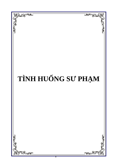 (Ôn thi Viên chức THCS) Tình huống Sư phạm