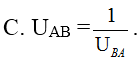 Mối liên hệ giữa hiệu điện thế UAB và hiệu điện thế UBA là (ảnh 3)