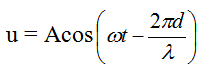 Tại nguồn O, phương trình dao động của sóng là u = acos(omega t) gọi là bước sóng, v là tốc độ truyền sóng. (ảnh 1)